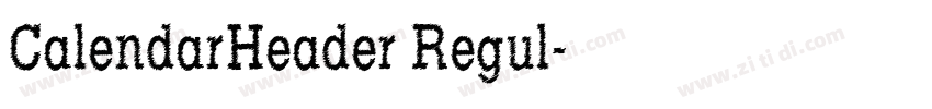 CalendarHeader Regul字体转换